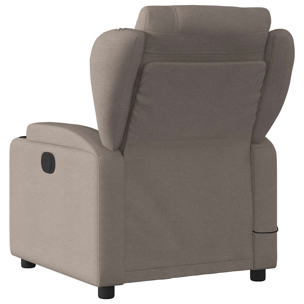 Fauteuil inclinable de massage en tissu taupe - XIOS