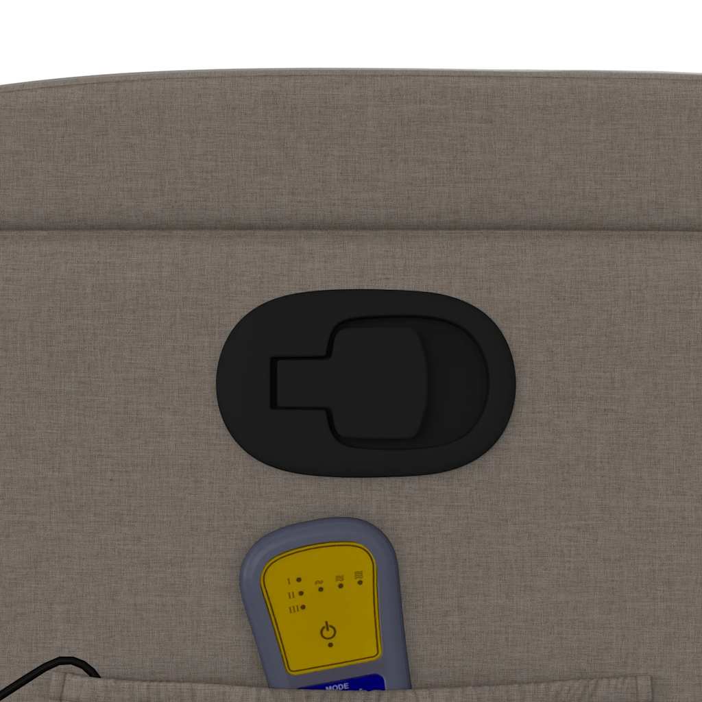 Fauteuil inclinable de massage en tissu taupe - XIOS