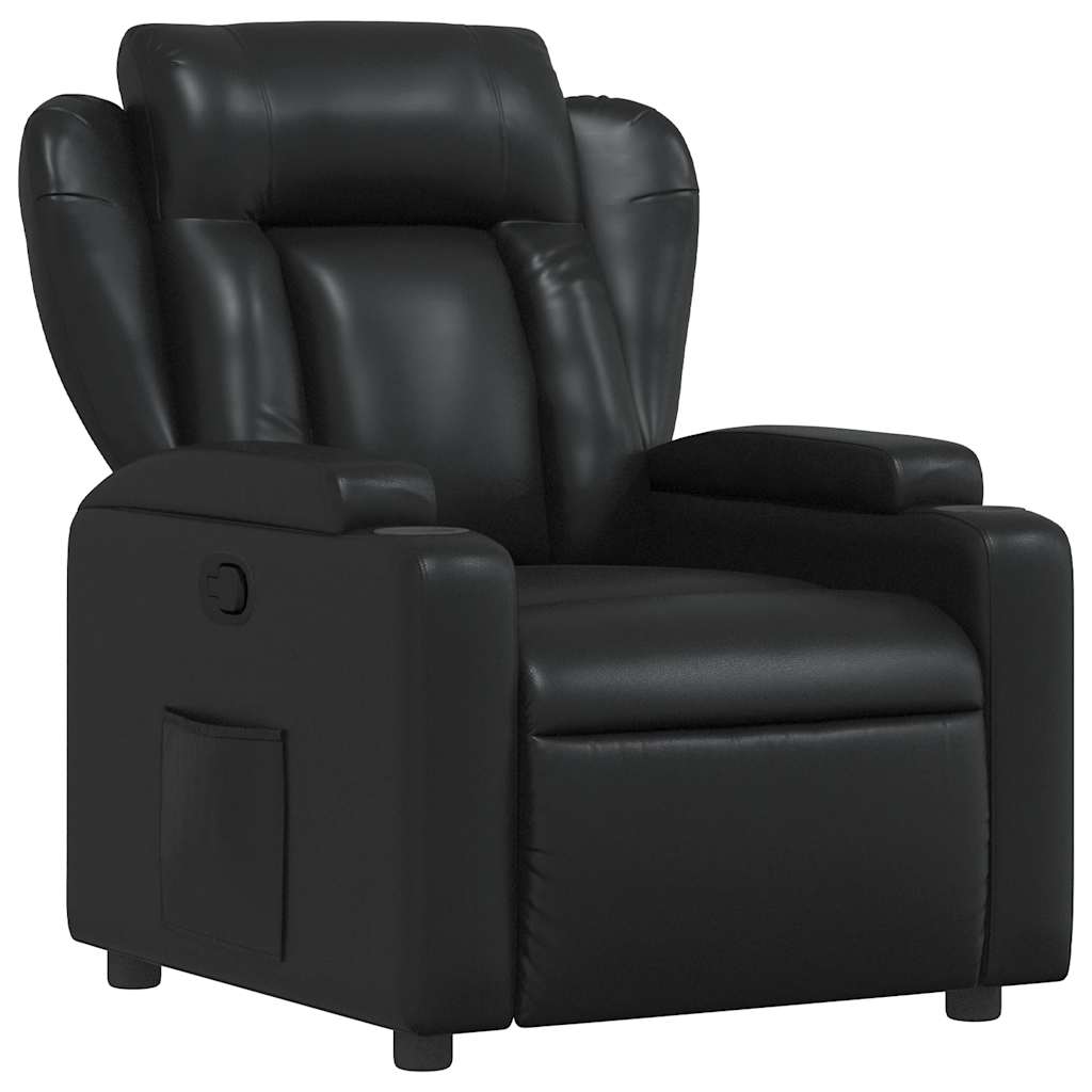 Fauteuil inclinable en similicuir noir - XIOS