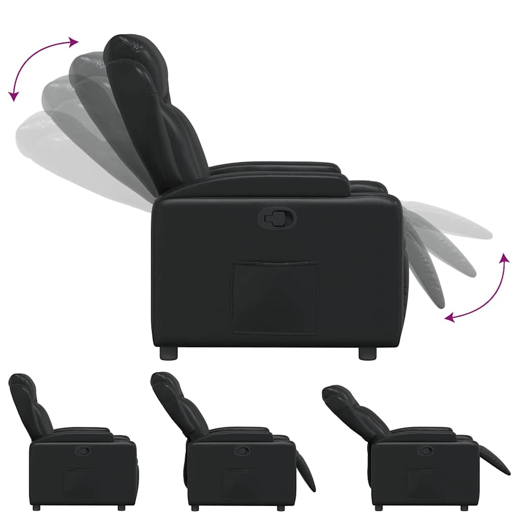 Fauteuil inclinable en similicuir noir - XIOS