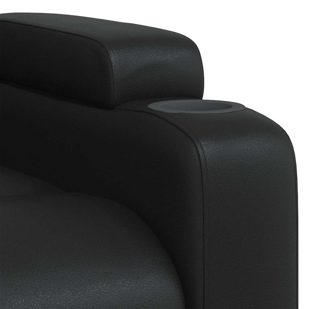 Fauteuil inclinable en similicuir noir - XIOS