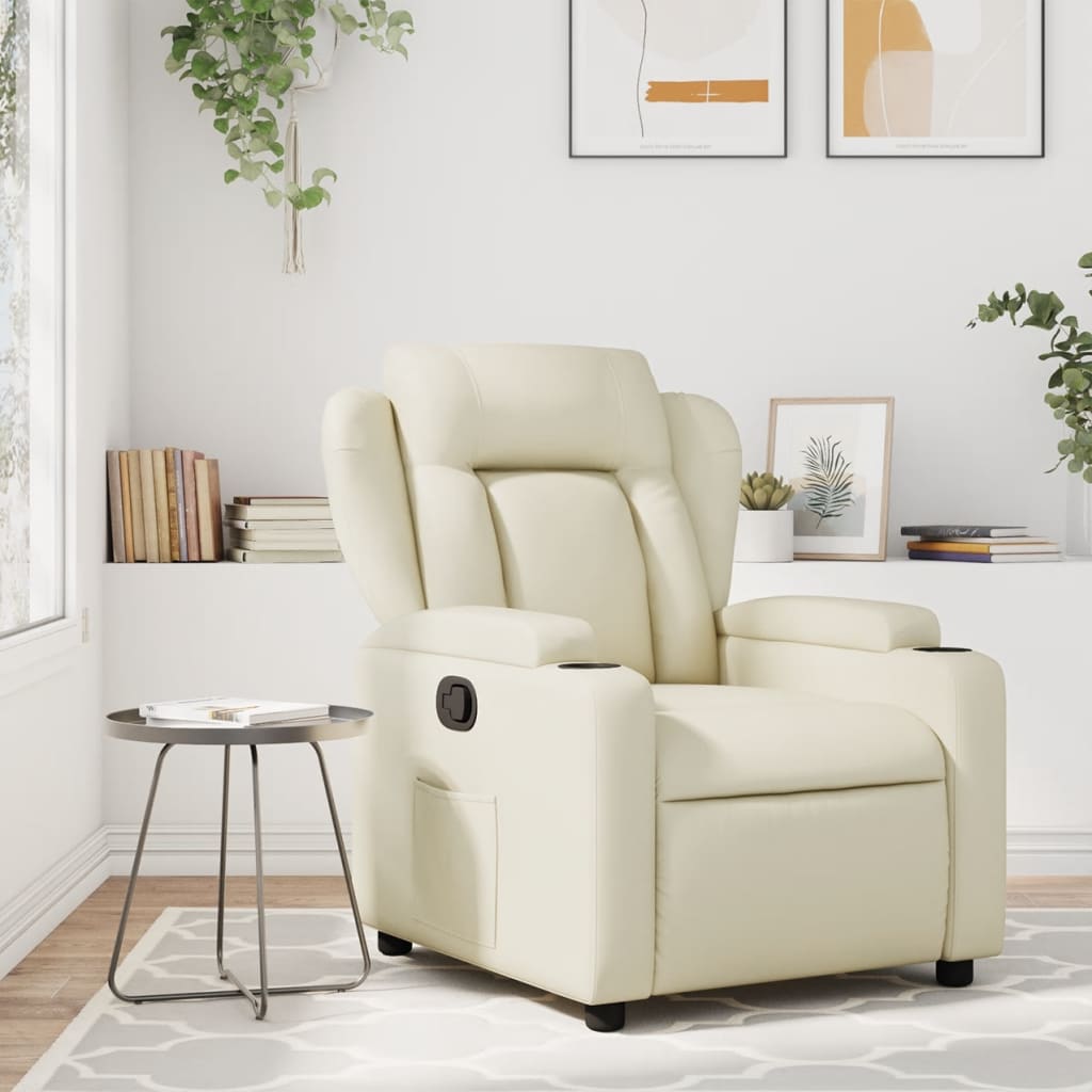Fauteuil inclinable Crème Similicuir - XIOS
