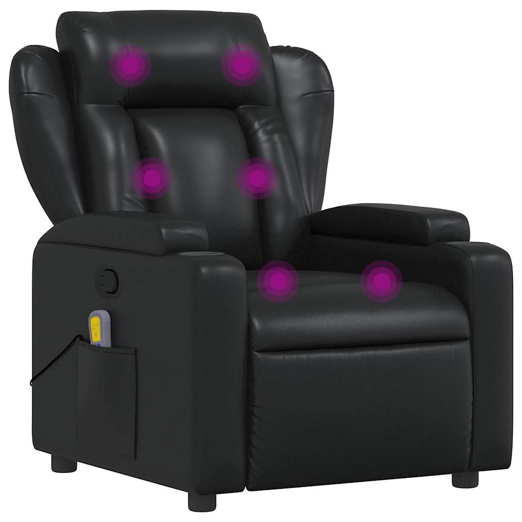 Fauteuil de massage inclinable Noir Similicuir - XIOS