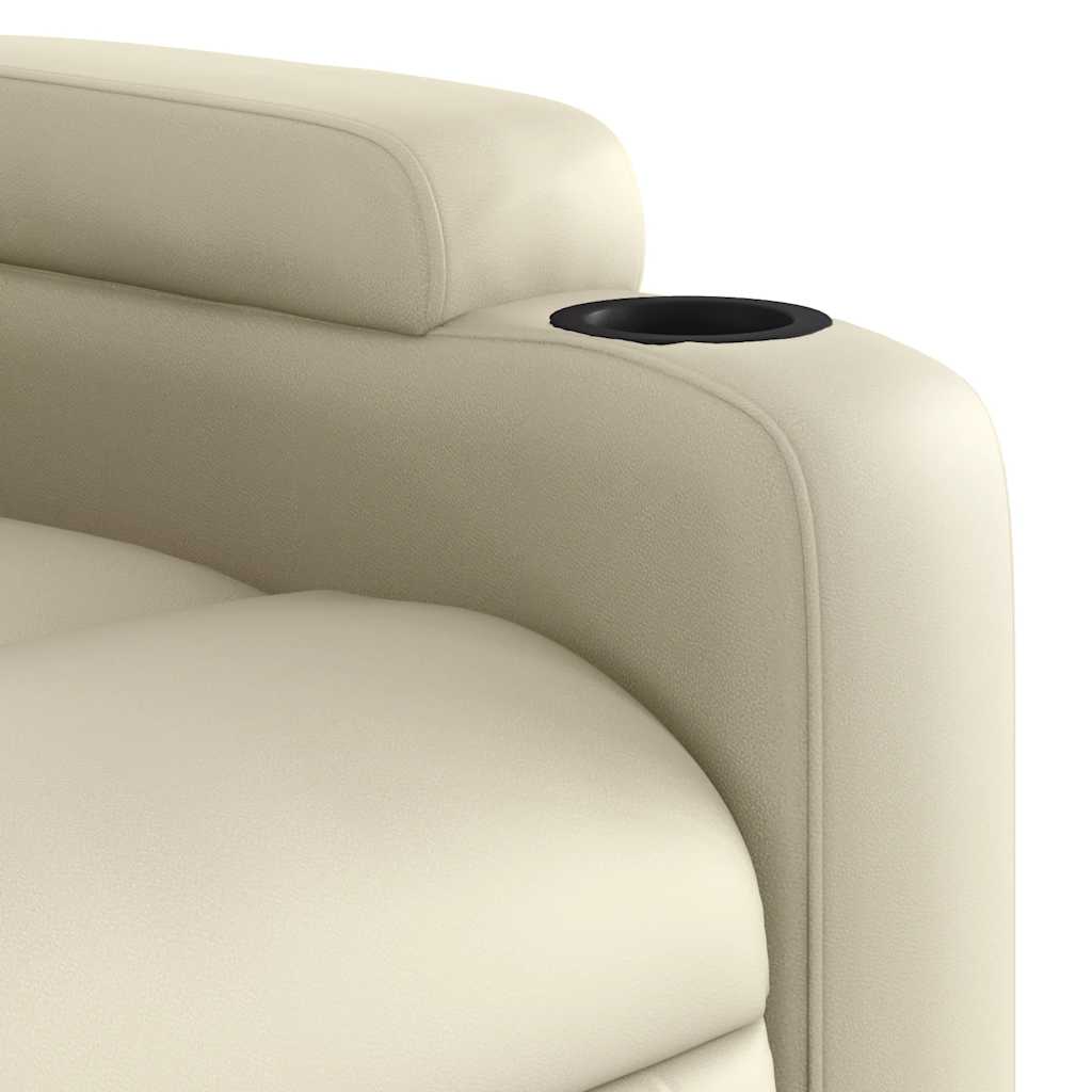Fauteuil inclinable de massage Crème Similicuir - XIOS