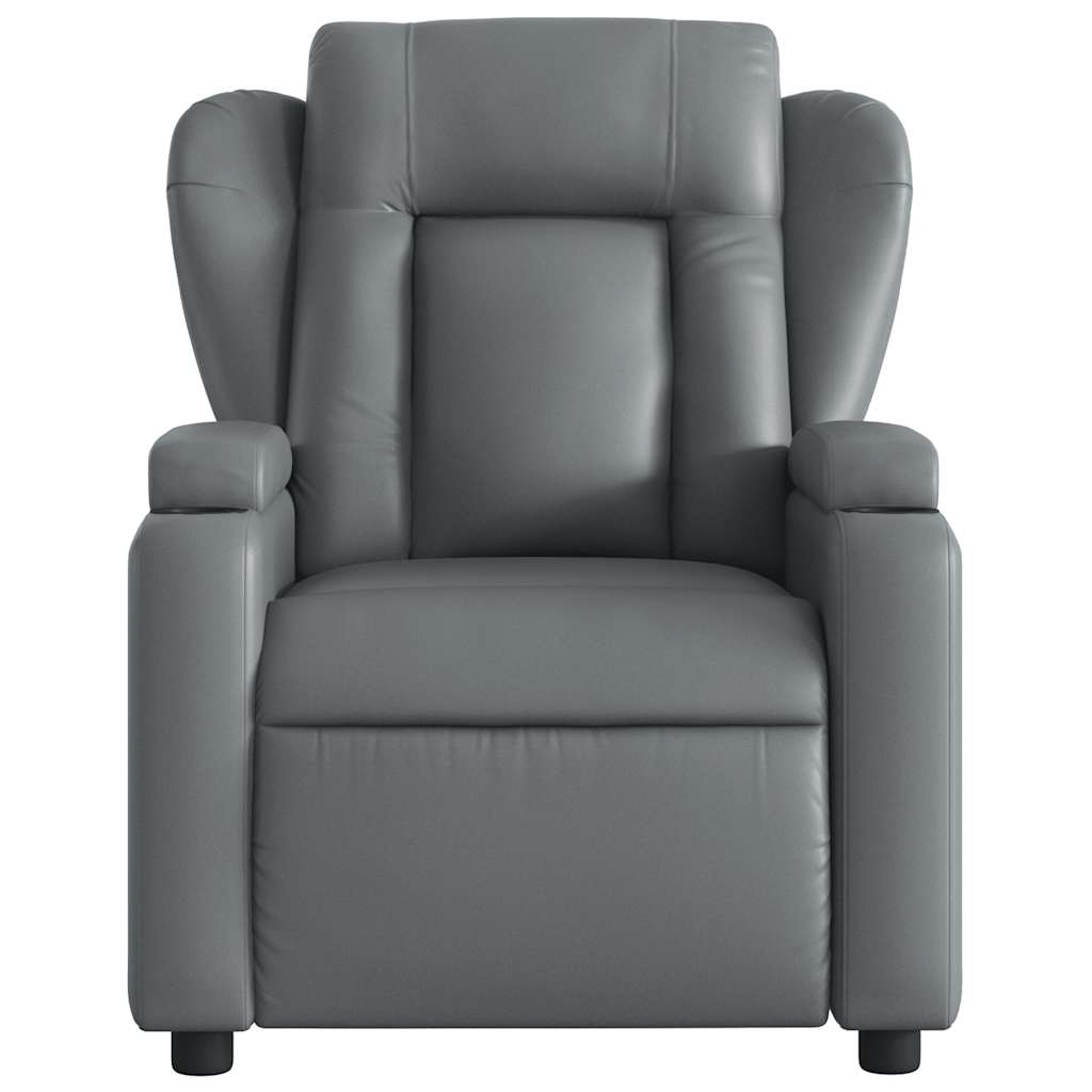 Fauteuil de massage inclinable Gris Similicuir - XIOS