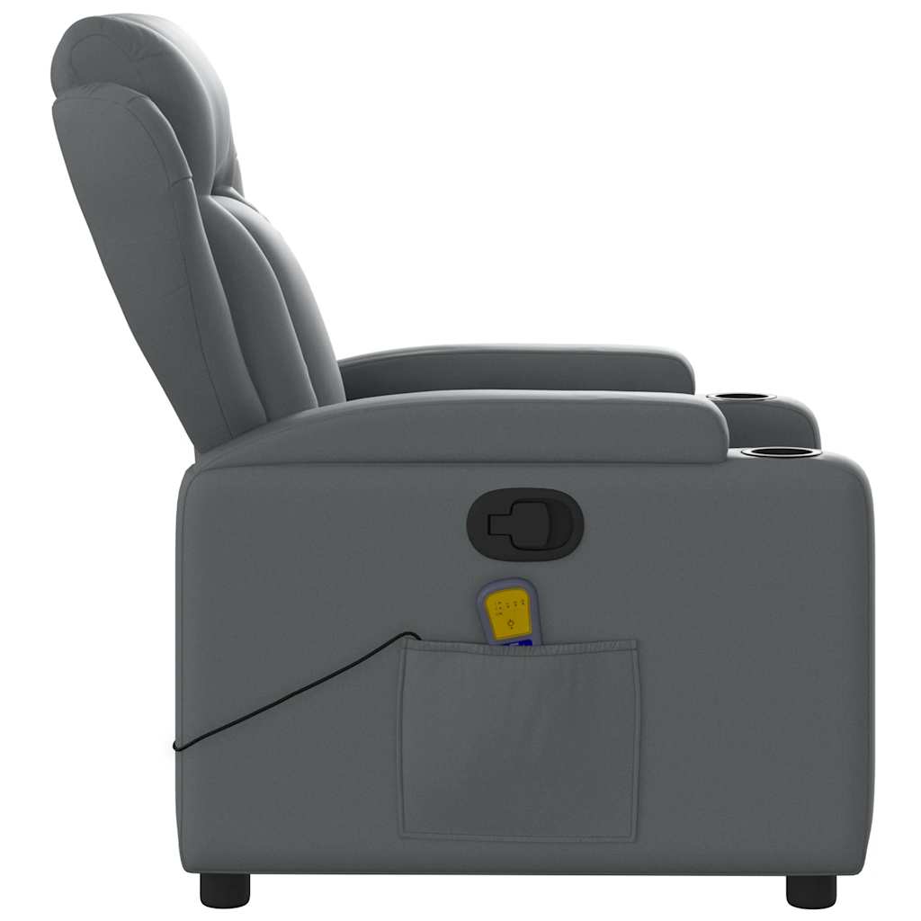 Fauteuil de massage inclinable Gris Similicuir - XIOS