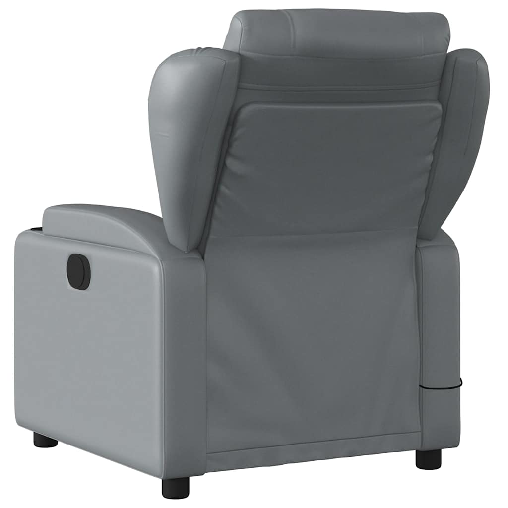 Fauteuil de massage inclinable Gris Similicuir - XIOS