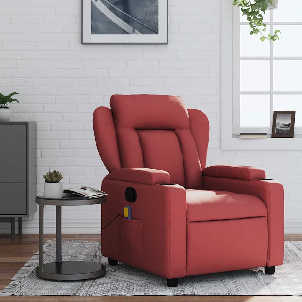 Fauteuil de massage inclinable Rouge bordeaux Similicuir - XIOS