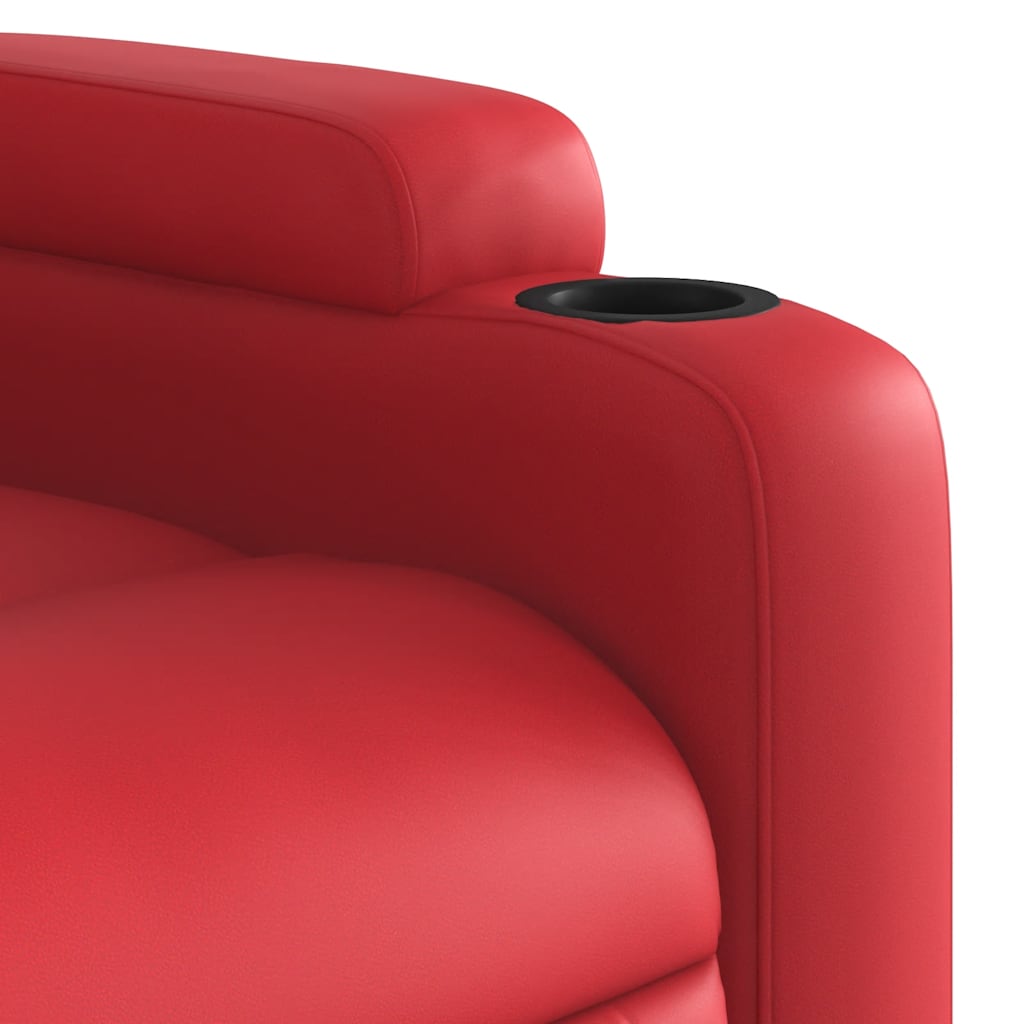 Fauteuil de massage inclinable rouge similicuir - XIOS