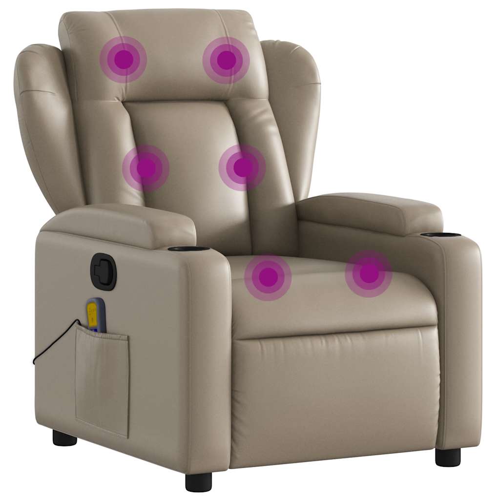 Fauteuil de massage inclinable Cappuccino Similicuir - XIOS