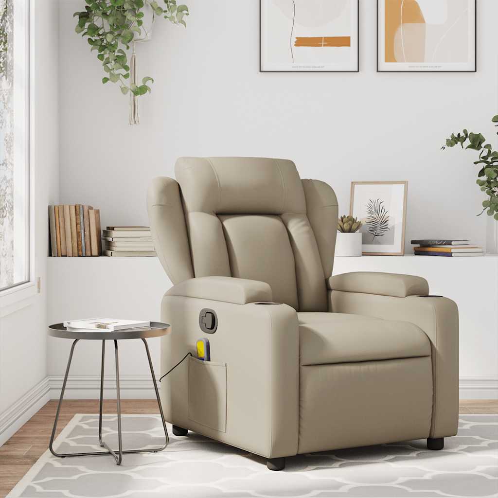 Fauteuil de massage inclinable Cappuccino Similicuir - XIOS