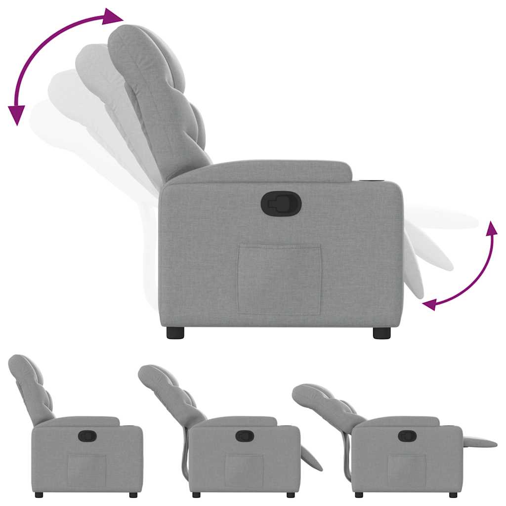 Fauteuil inclinable Gris clair Tissu - XIOS
