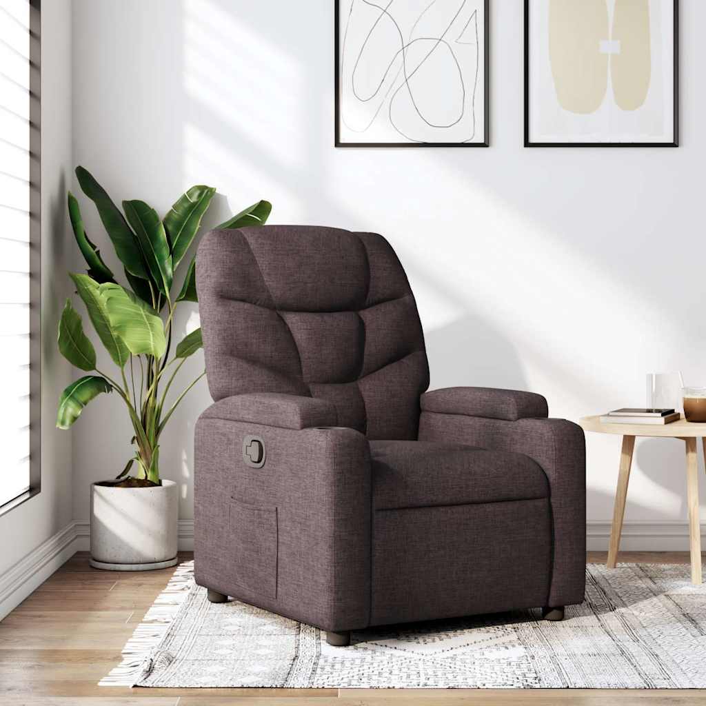 Fauteuil inclinable Marron foncé Tissu - XIOS