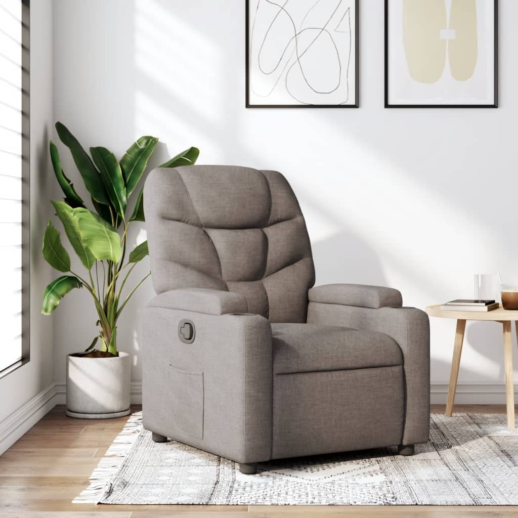 Fauteuil inclinable Taupe Tissu - XIOS