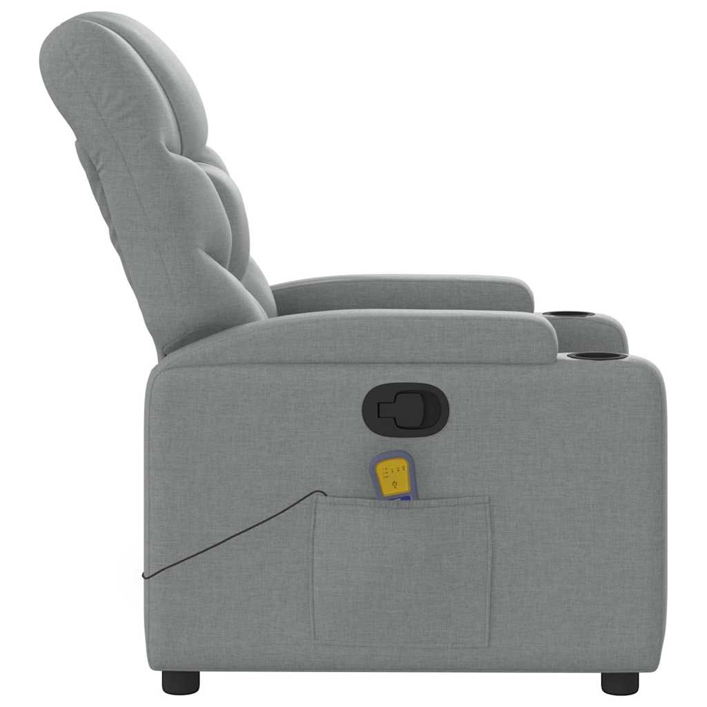 Fauteuil de massage inclinable Gris clair Tissu - XIOS