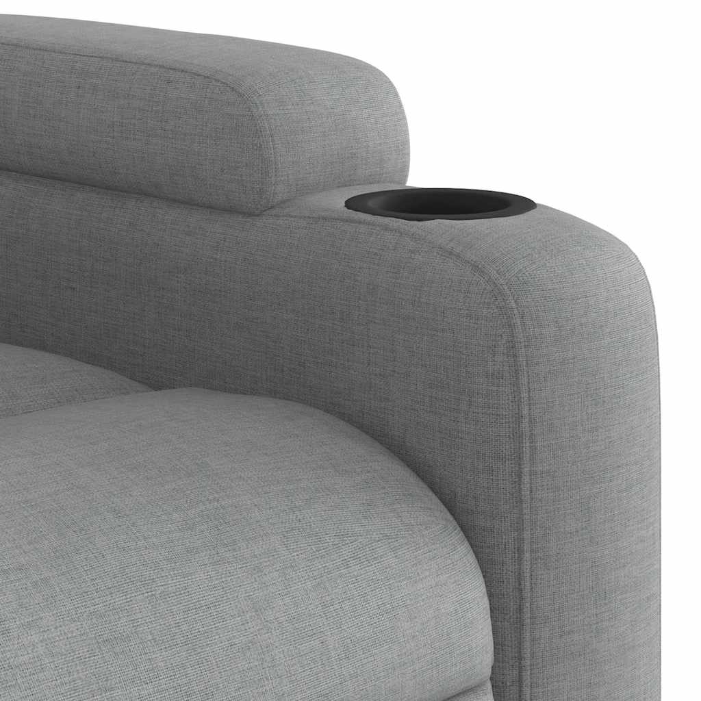 Fauteuil de massage inclinable Gris clair Tissu - XIOS