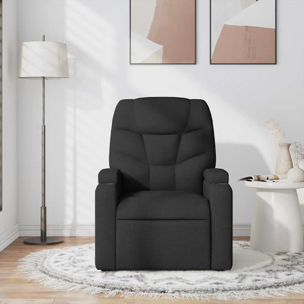 Fauteuil de massage inclinable Noir Tissu - XIOS