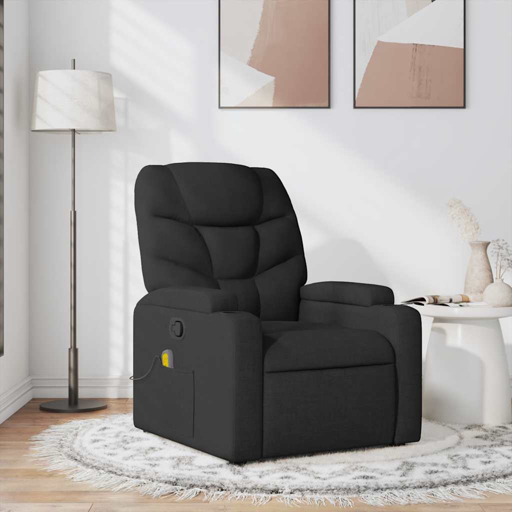Fauteuil de massage inclinable Noir Tissu - XIOS
