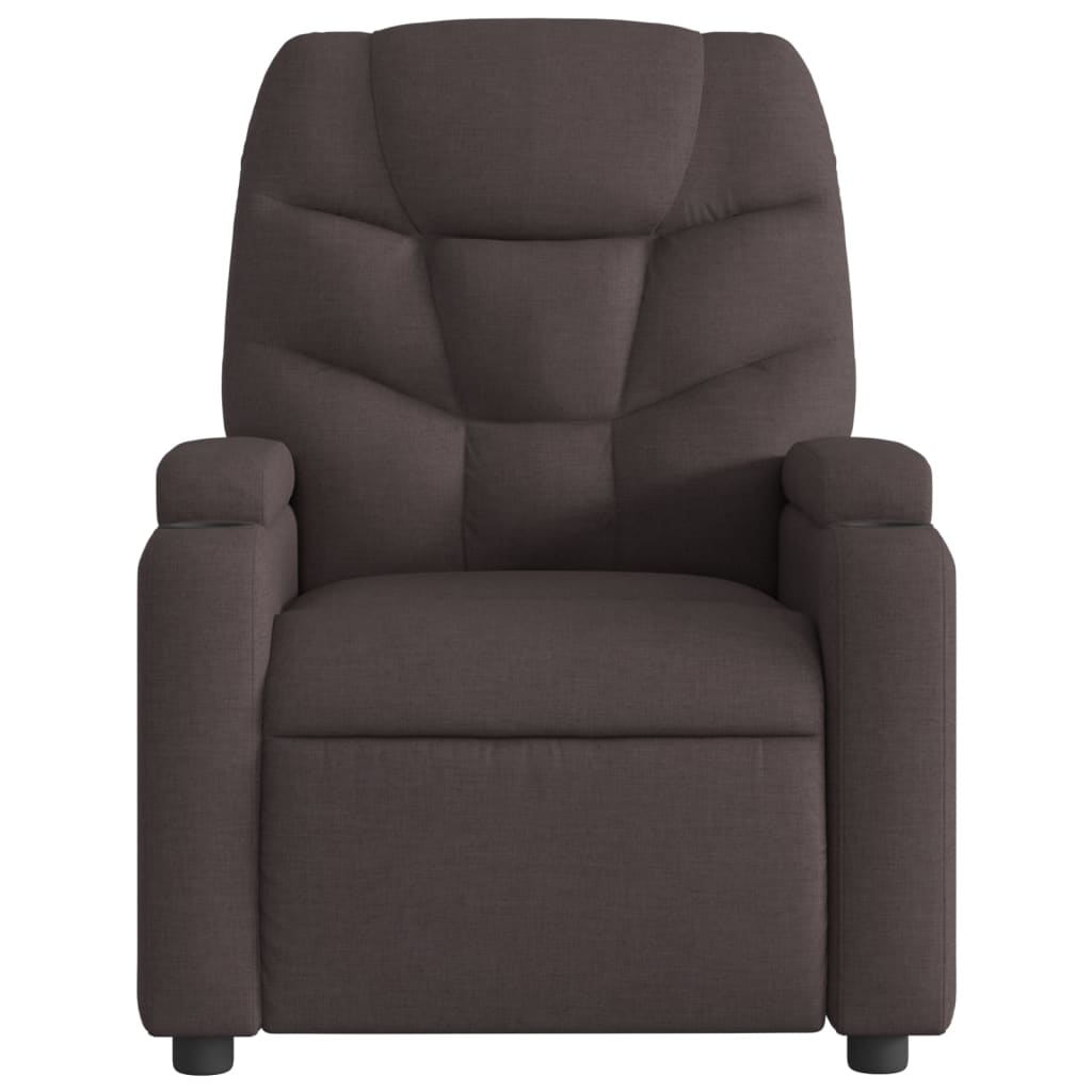 Fauteuil de massage inclinable Marron foncé Tissu - XIOS