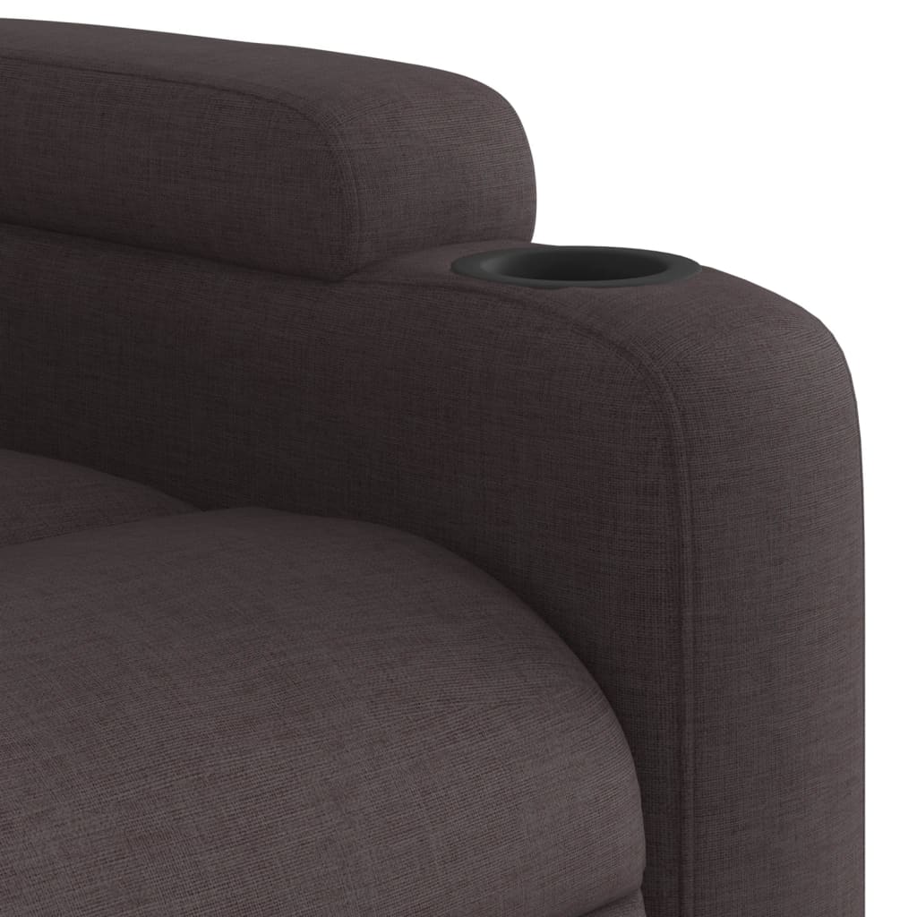 Fauteuil de massage inclinable Marron foncé Tissu - XIOS