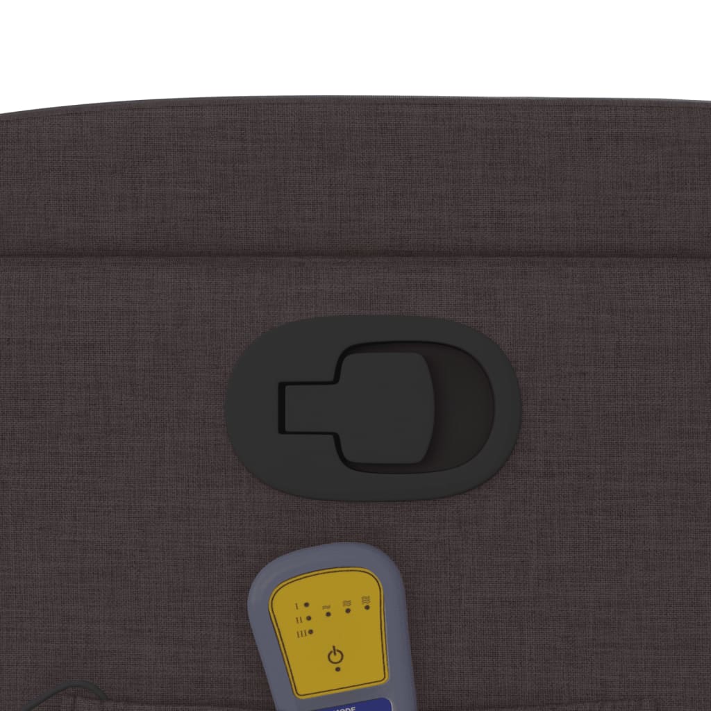 Fauteuil de massage inclinable Marron foncé Tissu - XIOS