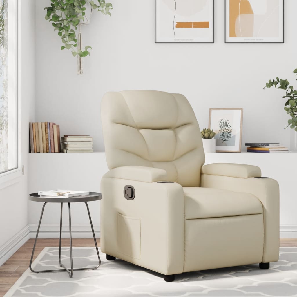 Fauteuil inclinable Crème Similicuir - XIOS