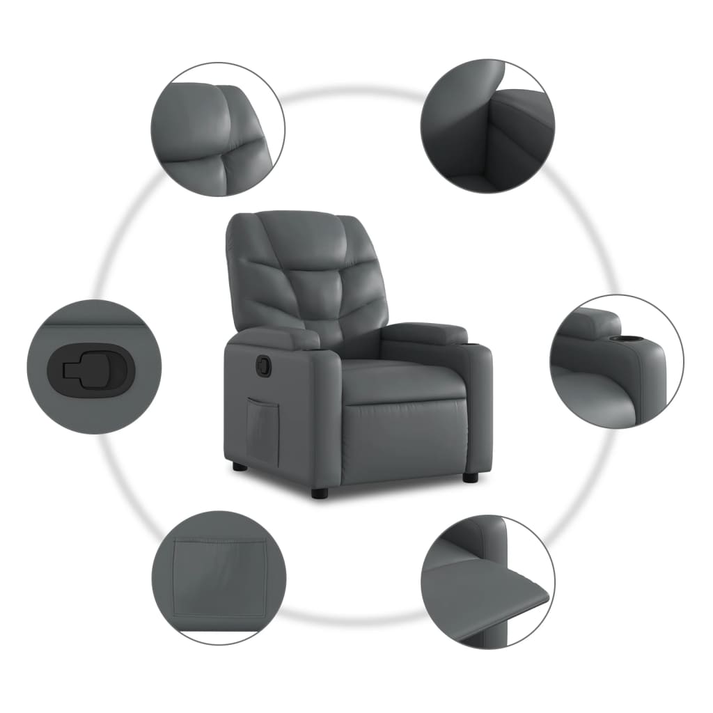 Fauteuil inclinable Gris Similicuir - XIOS