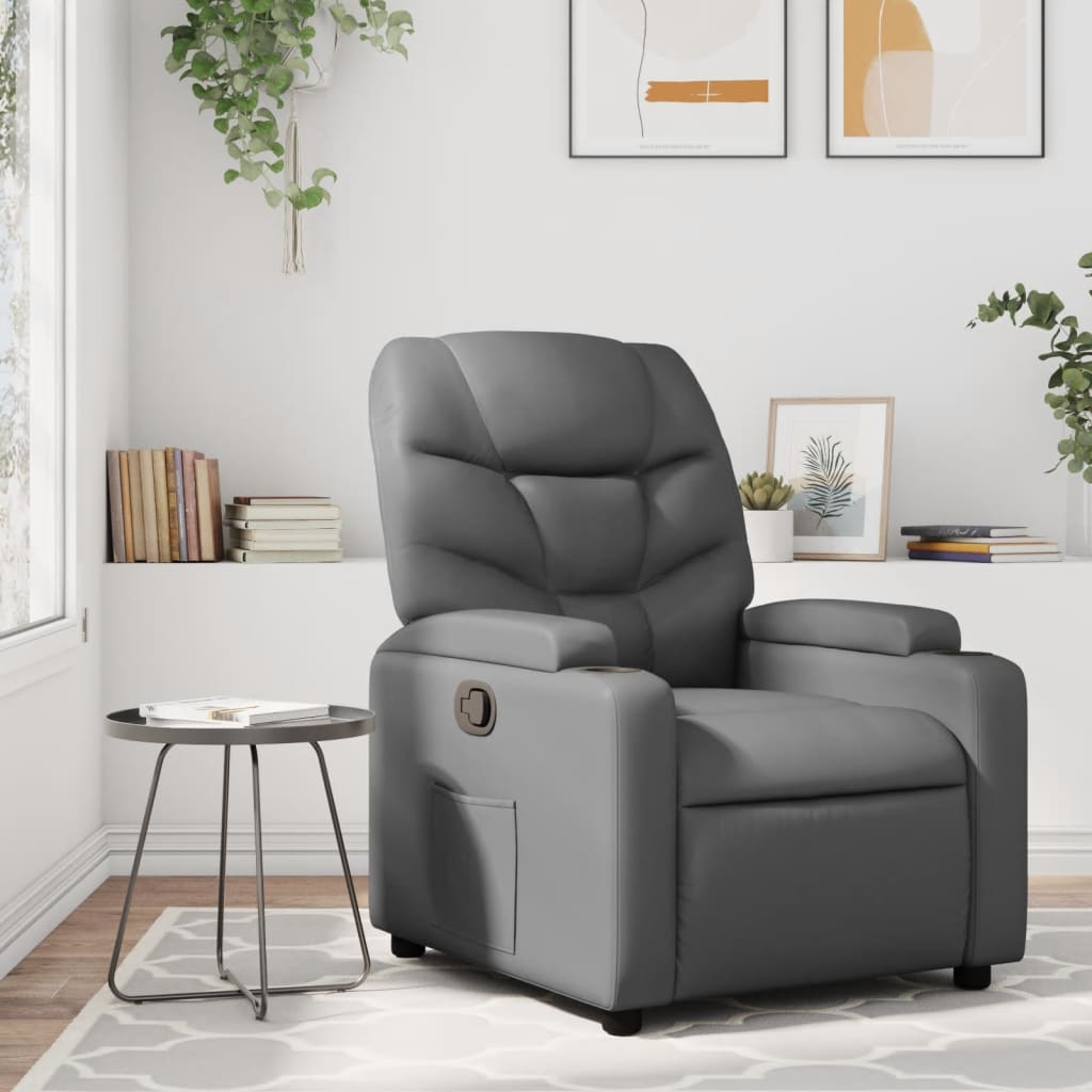 Fauteuil inclinable Gris Similicuir - XIOS
