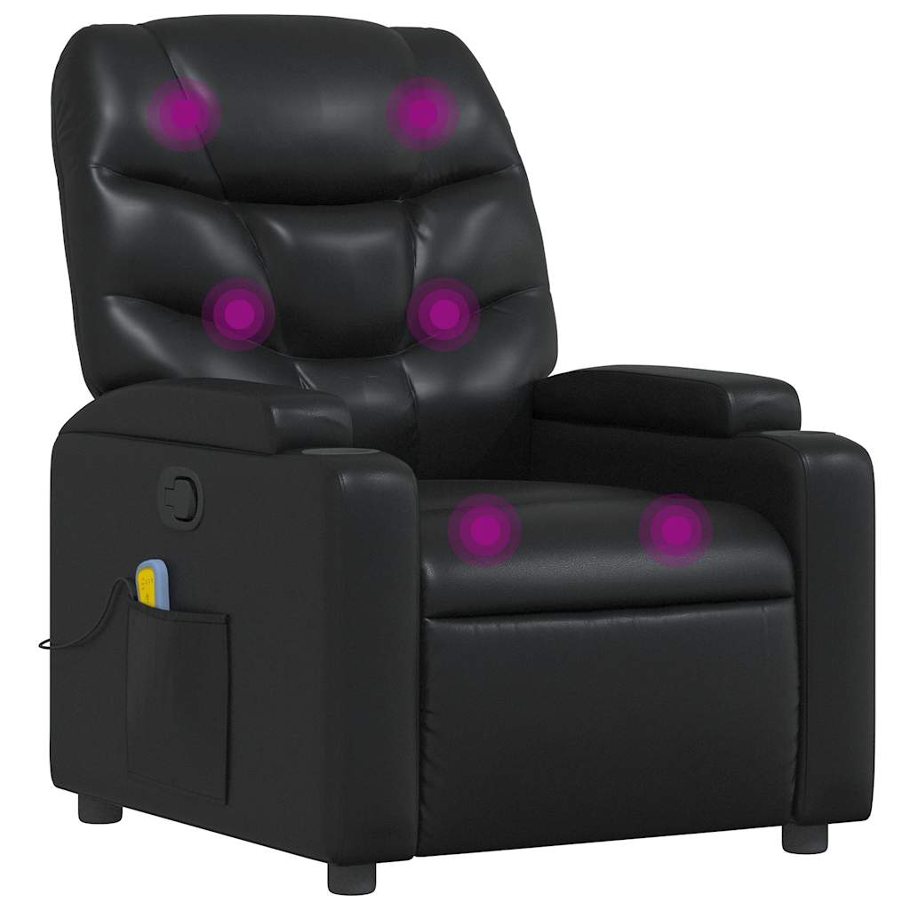 Fauteuil de massage inclinable Noir Similicuir - XIOS