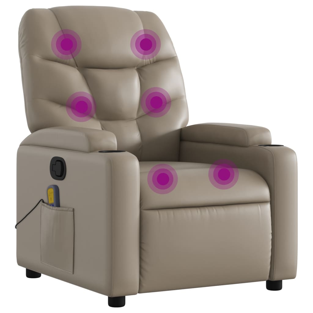 Fauteuil de massage inclinable Cappuccino Similicuir - XIOS