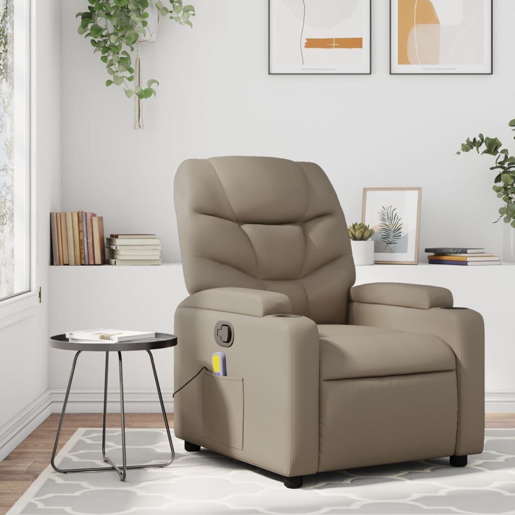 Fauteuil de massage inclinable Cappuccino Similicuir - XIOS