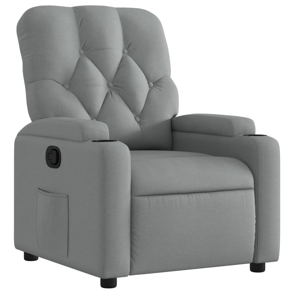 Fauteuil inclinable Gris clair Tissu - XIOS
