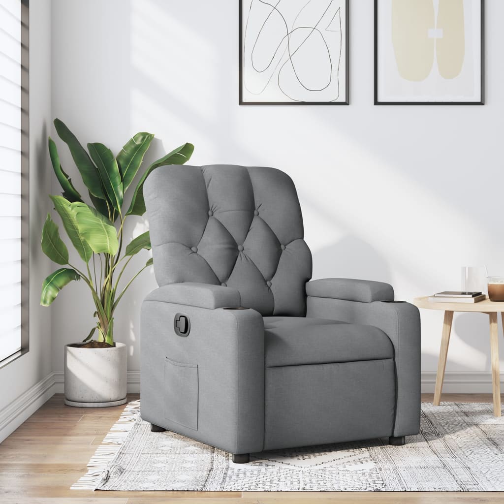 Fauteuil inclinable Gris clair Tissu - XIOS