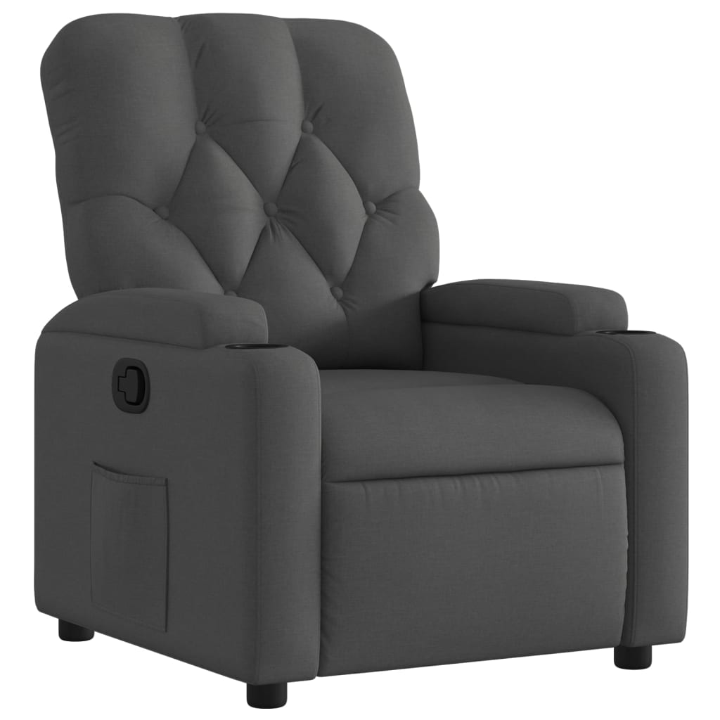 Fauteuil inclinable Gris foncé Tissu - XIOS