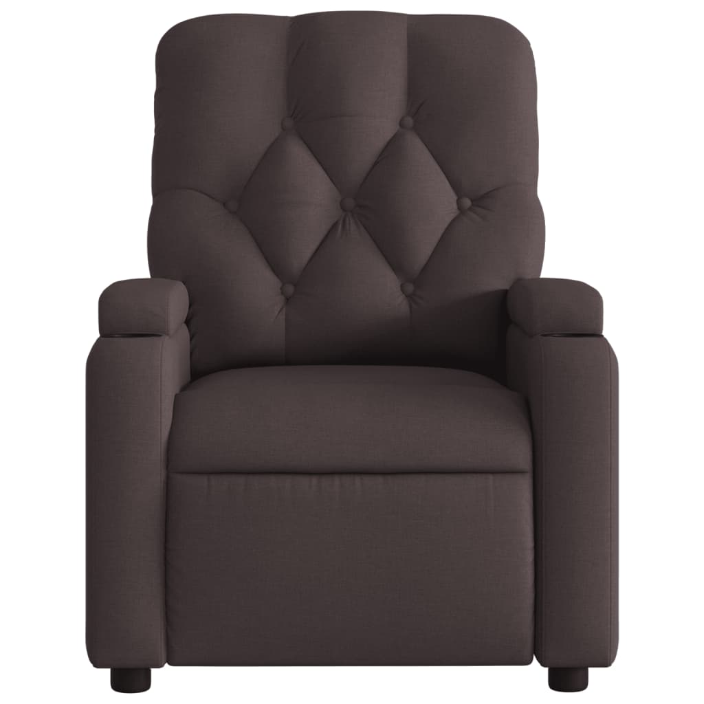 Fauteuil inclinable Marron foncé Tissu - XIOS