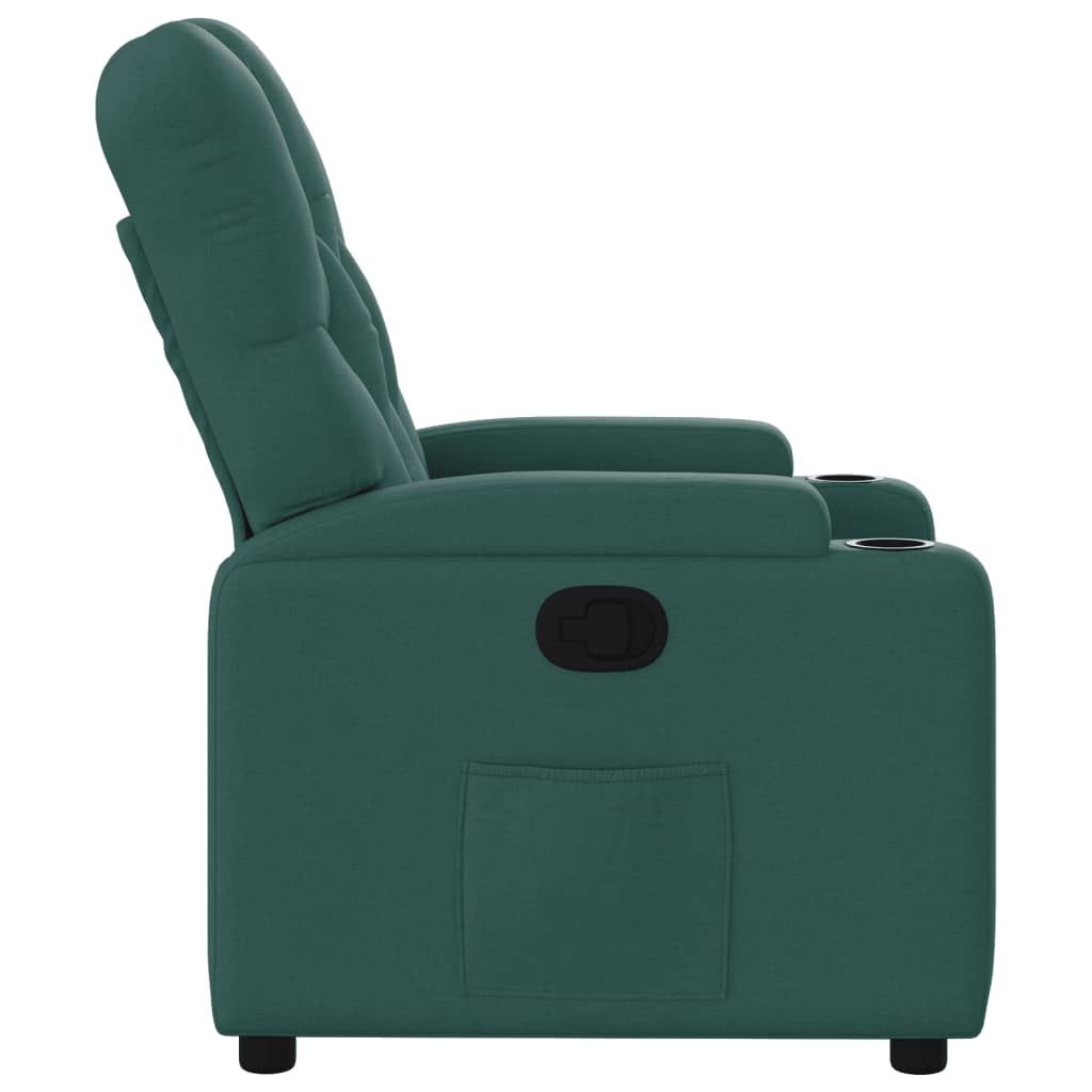 Fauteuil inclinable Vert foncé Tissu - XIOS