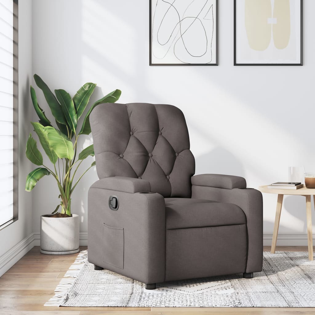 Fauteuil inclinable Taupe Tissu - XIOS