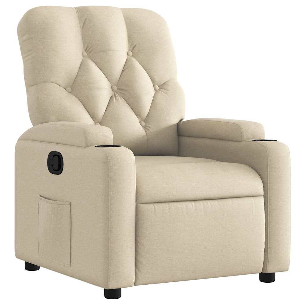 Fauteuil inclinable Crème Tissu - XIOS