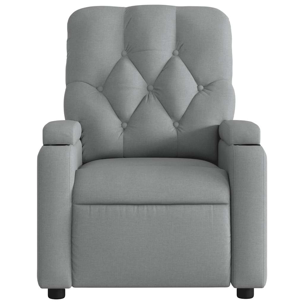 Fauteuil de massage inclinable Gris clair Tissu - XIOS