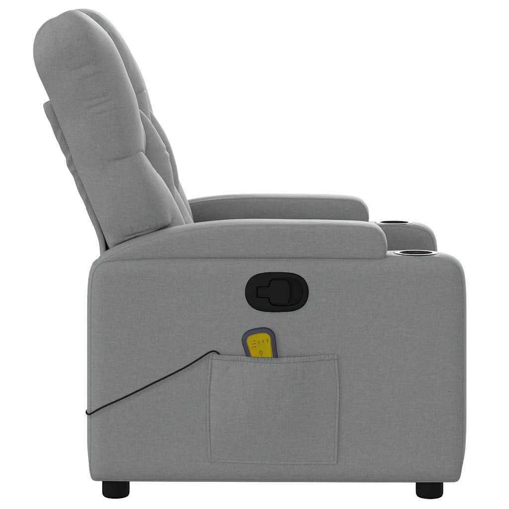 Fauteuil de massage inclinable Gris clair Tissu - XIOS