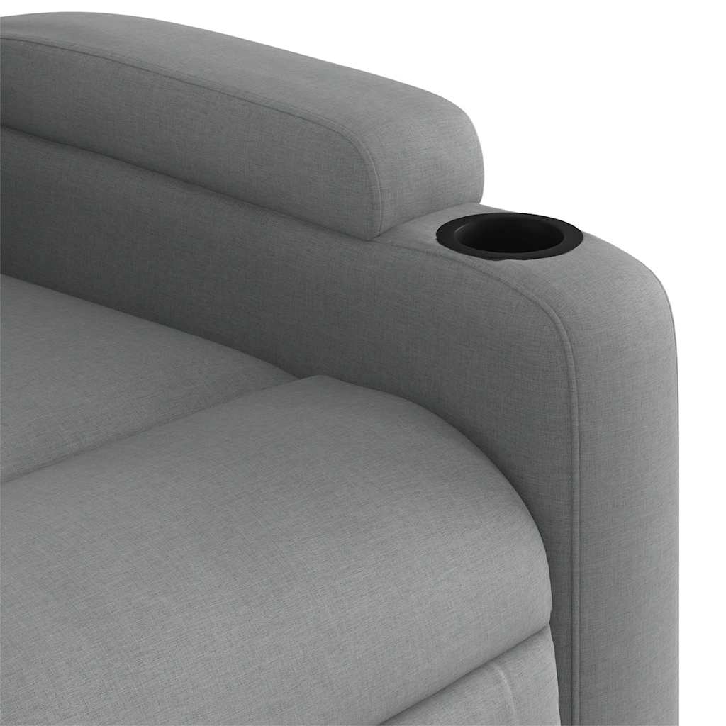Fauteuil de massage inclinable Gris clair Tissu - XIOS