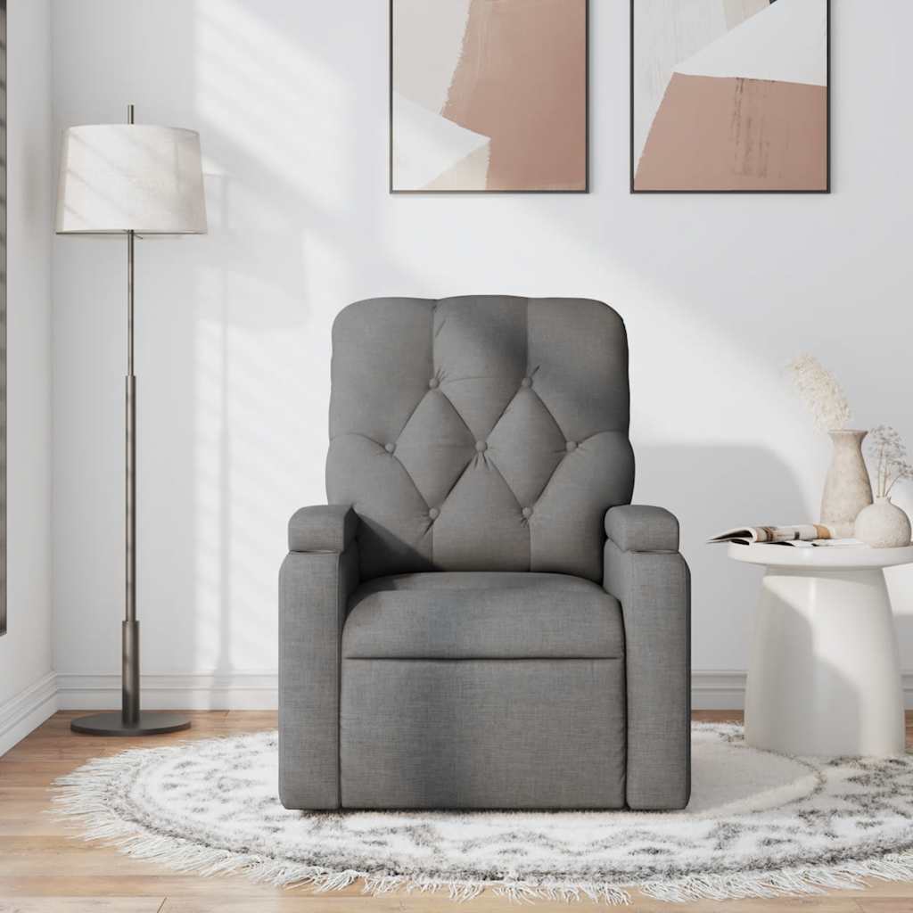 Fauteuil de massage inclinable Gris foncé Tissu - XIOS
