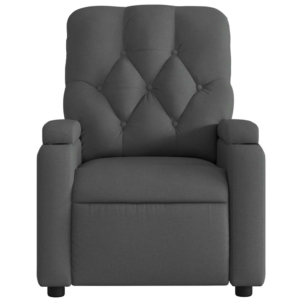 Fauteuil de massage inclinable Gris foncé Tissu - XIOS