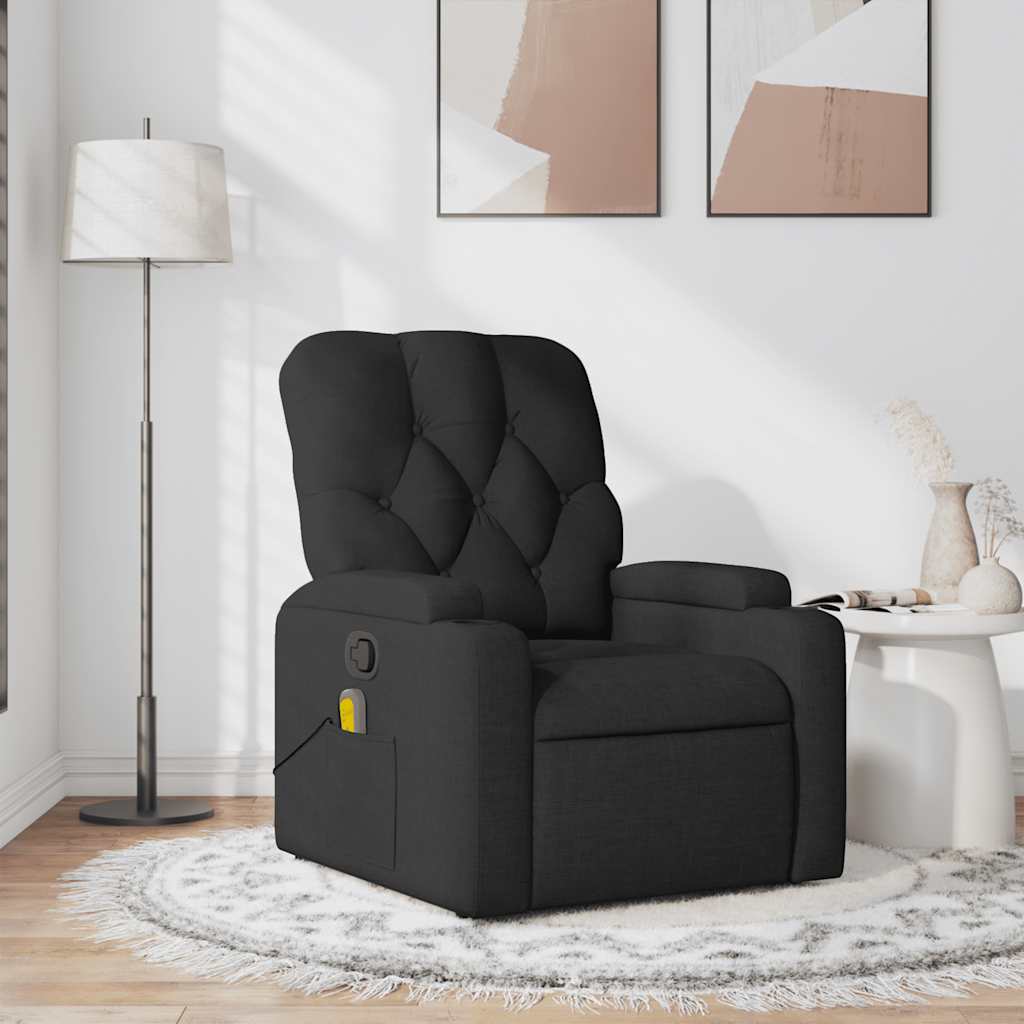 Fauteuil de massage inclinable Noir Tissu - XIOS