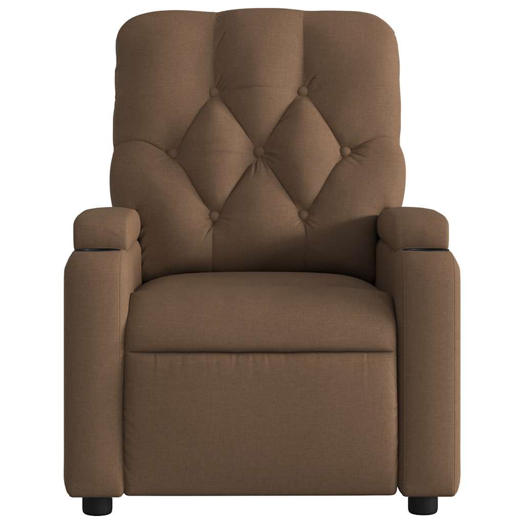 Fauteuil de massage inclinable Marron Tissu - XIOS