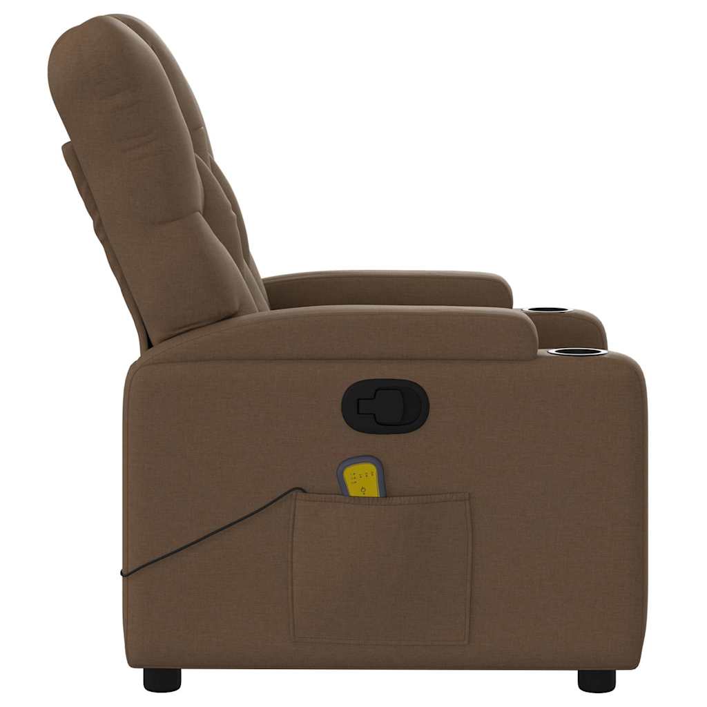 Fauteuil de massage inclinable Marron Tissu - XIOS