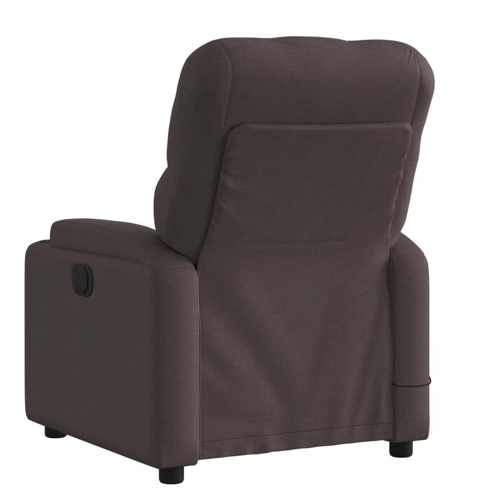 Fauteuil de massage inclinable Marron foncé Tissu - XIOS