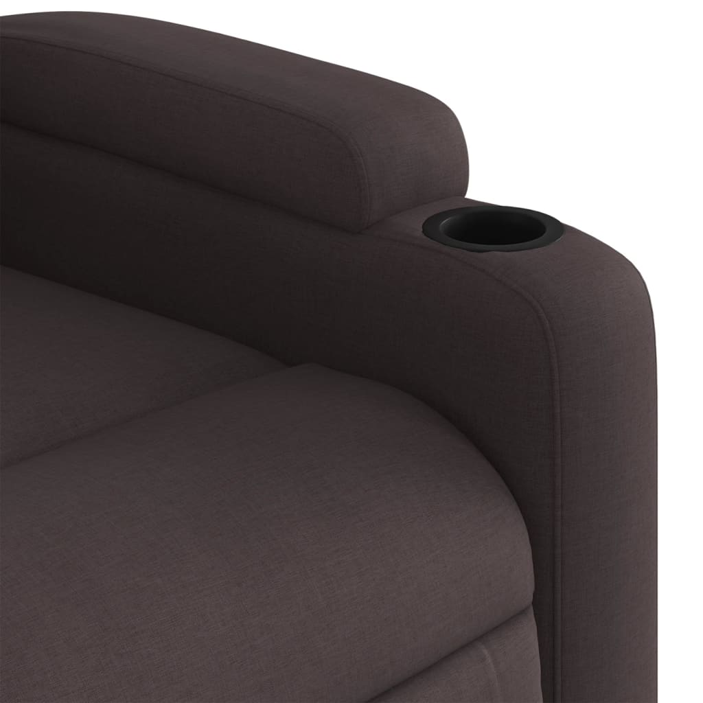 Fauteuil de massage inclinable Marron foncé Tissu - XIOS