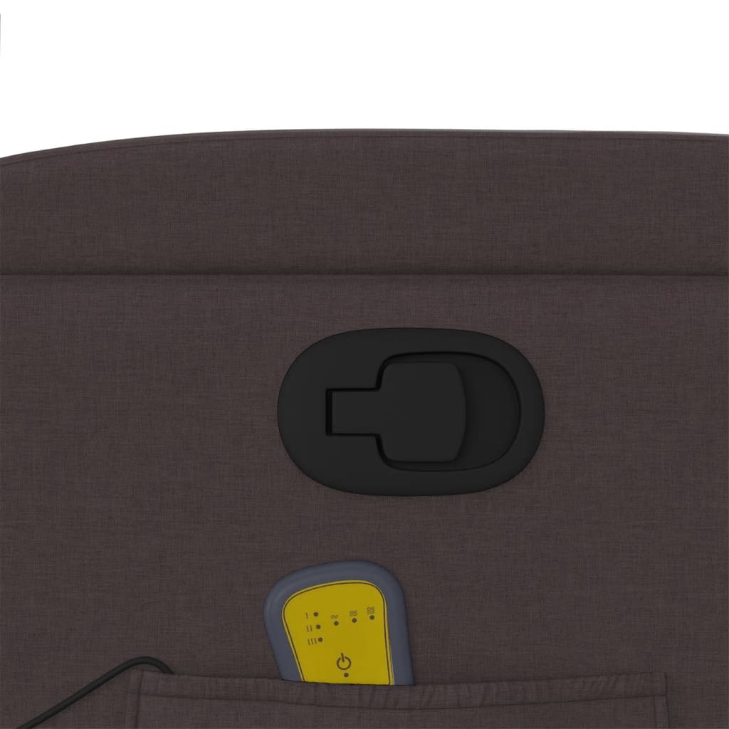 Fauteuil de massage inclinable Marron foncé Tissu - XIOS