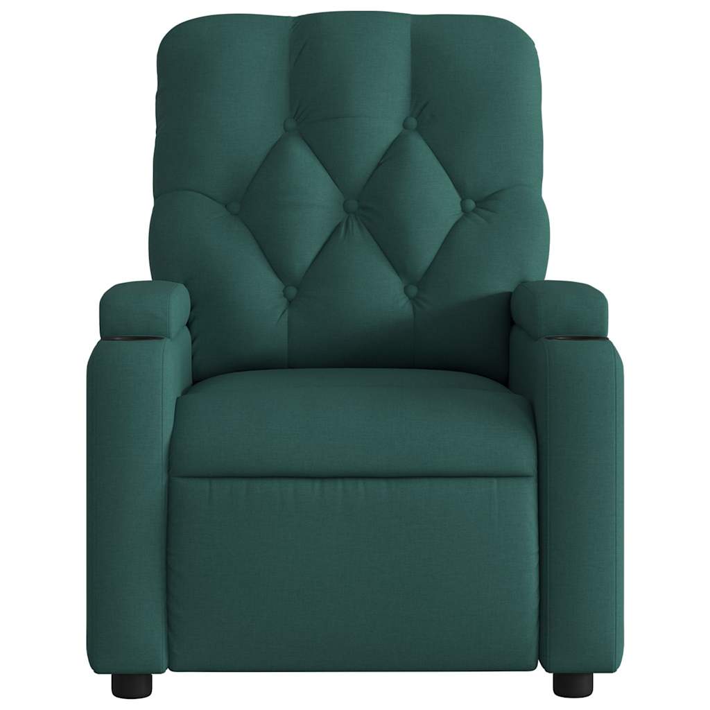 Fauteuil de massage inclinable Vert foncé Tissu - XIOS